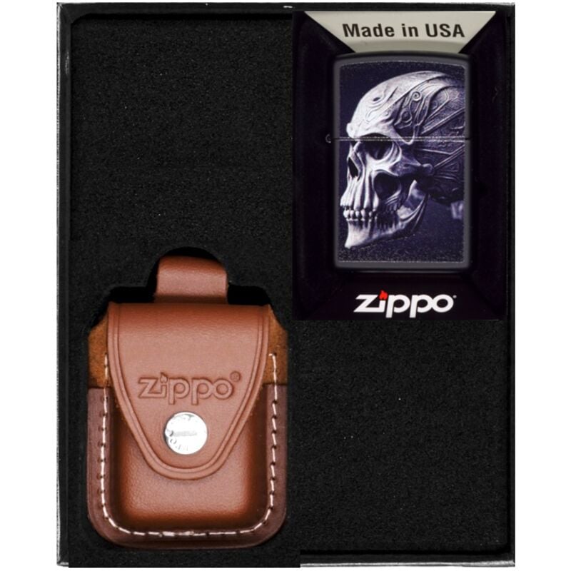 ZIPPO Feuerzeug CYBERPUNKT SKULL Geschenkset Nr. 2