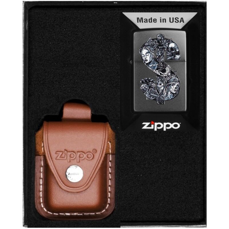 ZIPPO Feuerzeug TATTO DOLLAR DESIGN Geschenkset Nr. 4