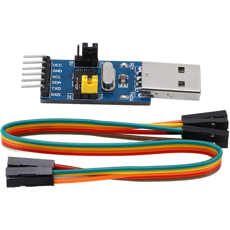 ZJchao USB-zu-I2C-Modul, USB zu UART, 50 bps bis 2 Mbps, Statusanzeige, Spannungsausgang, mit LED-Statusanzeige, zum Flashen von Chips,