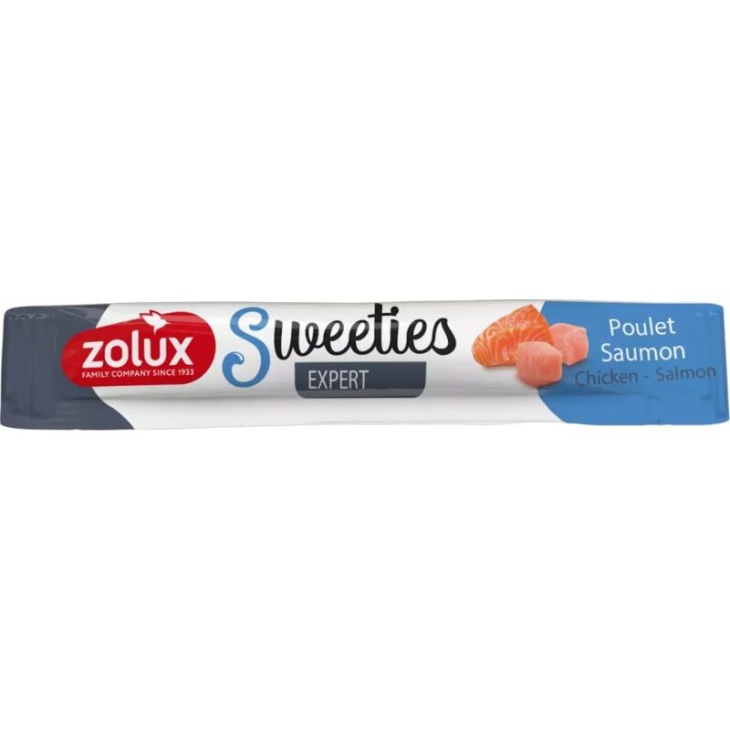Zolux Süßigkeiten Cremiger Hundesnack 14 g – Lachs mit Hühnchen 14 g