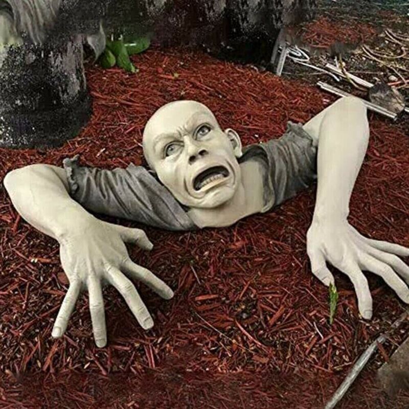 Zombie-Statue für Halloween-Garten, Halloween-Friedhof, Terrasse, Rasen, Gartendekoration, Partygeschenk