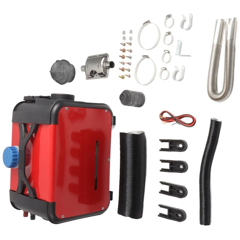 12V Lufterhitzer, 8KW Standheizung, Luftheizung, Luftheizung Air, Luft Dieselheizung Air Standheizung für Auto rv lkw Wohnmobil Bus Rot mit