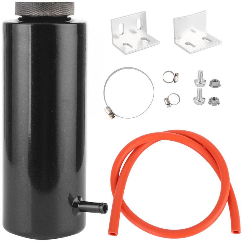 Zoternen - Aluminium-Kühler-Kühlmittel-Auffangbehälter, Überlaufbehälter, 80 ml, universell, Schwarz