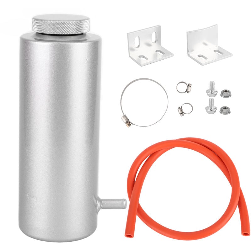 Zoternen - Aluminium-Kühler-Kühlmittel-Auffangbehälter, Überlaufbehälter, 80 ml, universell, silberfarben