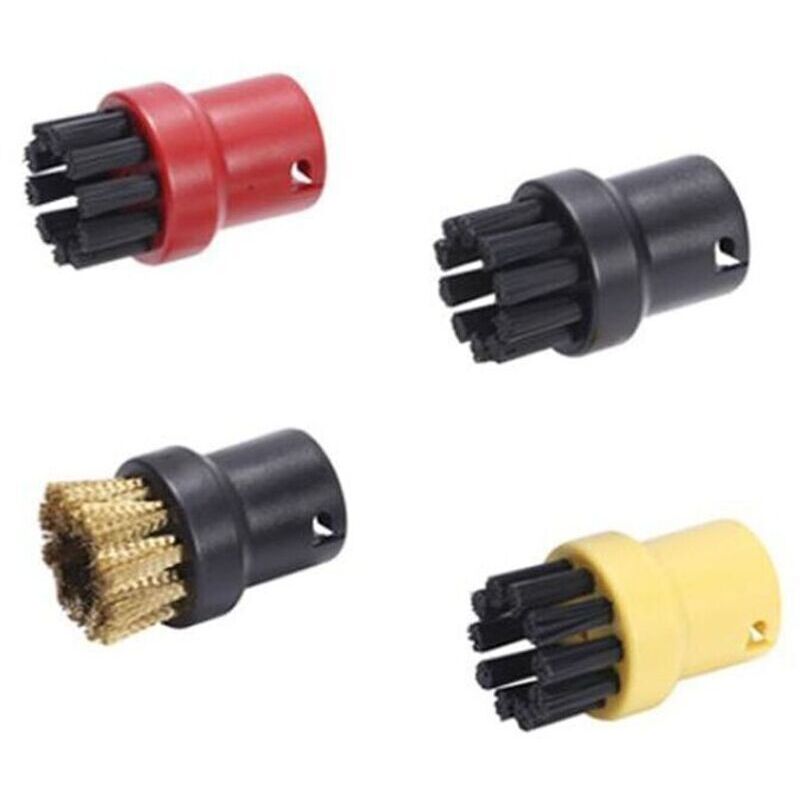Zubehör für Dampfreiniger, 4er-Set Dampfreinigungsbürsten, Rundbürsten, Zubehör für Kärcher SC1, SC2, CTK10, SC3, SC4, SC5, SC7