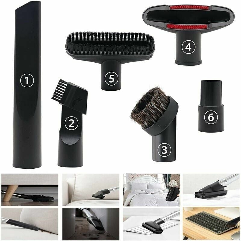 Zubehör für Staubsauger – 6 Stück Zubehör für Staubsauger – praktisch für Staubsauger von Kaliber 32 mm bis 35 mm – für Staubsauger von Karcher,