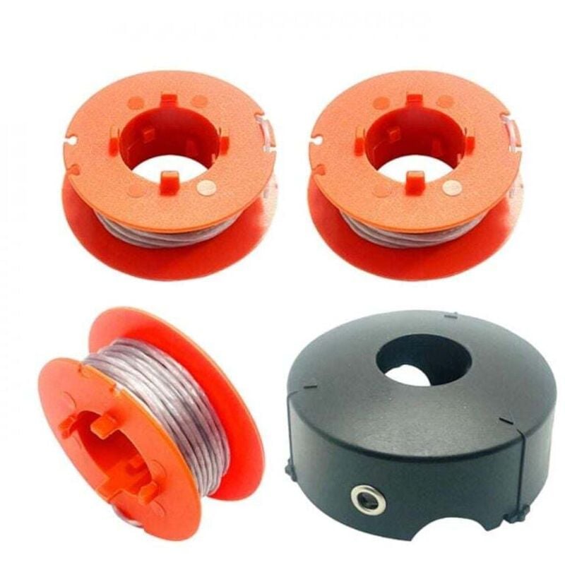 Zubehör für Trimmer, Fadenspule für Bosch Motorsense für Motorsense ART 23 26 30 Commitrim Easytrim 8 m F016800175 (3 Spulen + 1 Kappe)