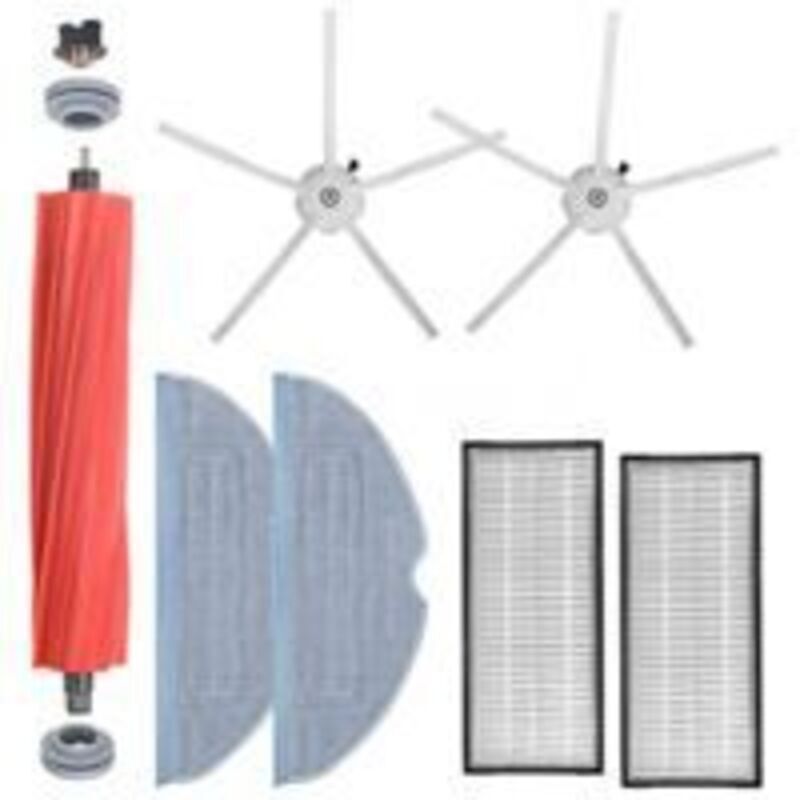 Zubehör für Xiaomi Roborock S7, Ersatzteile für Roborock S7, 1 Hauptbürste, 2 Seitenbürsten, 2 HEPA-Filter, 2 Reinigungstücher für Xiaomi Roborock