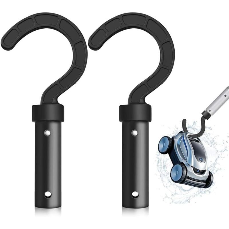 Zubehörhaken für Poolroboter mit 2,1 m Teleskopstange – Kompatibel mit allen Modellen