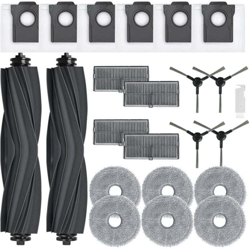 Zubehörset für Dreame L10s Ultra Gen 2/ L10s Pro Ultra Heat/ L40 Ultra AE/ X30 Ultra/Mova E30 Ultra, 2 Hauptbürsten, 6 Staubbeutel, 6 Wischpads, 4