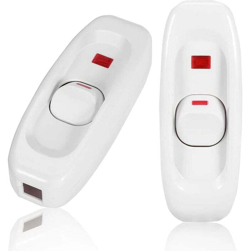 Zugschalter, Lichtwippe, Lichtschalter, Inline-Schalter, 2 Stück 250 V 10 A Inline-Ein/Aus-Zugschalter für Schreibtischlampen