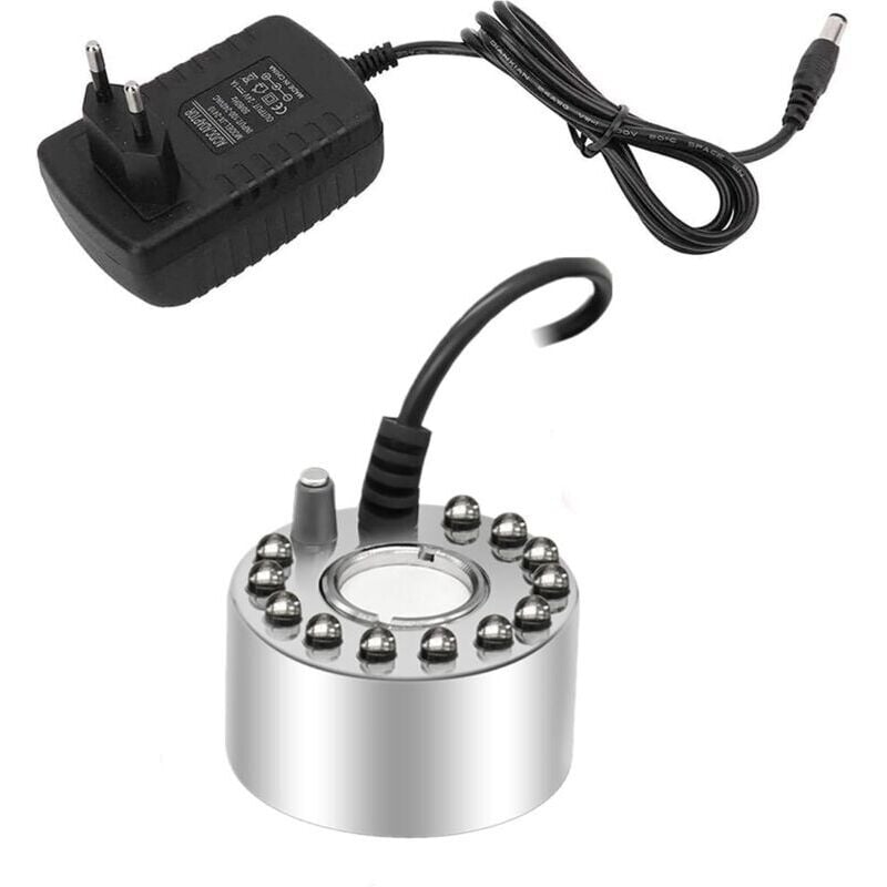 ZVD- 12 LED-Nebelmaschine für Zimmerbrunnen, Nebelmaschine für kleine Teiche, Luftbefeuchter – perfekt für Wasserbrunnen, Teich, Halloween,