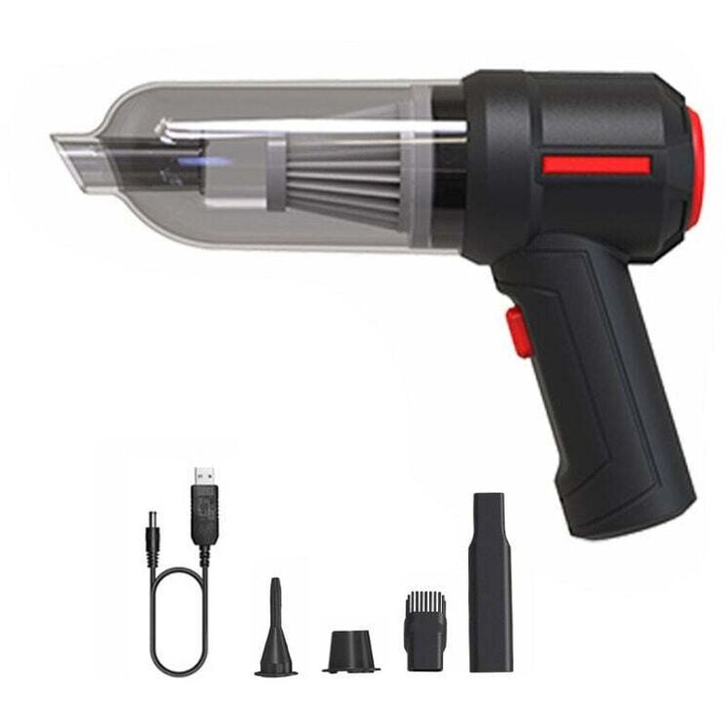 3 en 1 Souffleur d'air sans fil portable Air Duster Mini 9000Pa sans fil voiture pc clavier aspirateur portable noir - ZVD