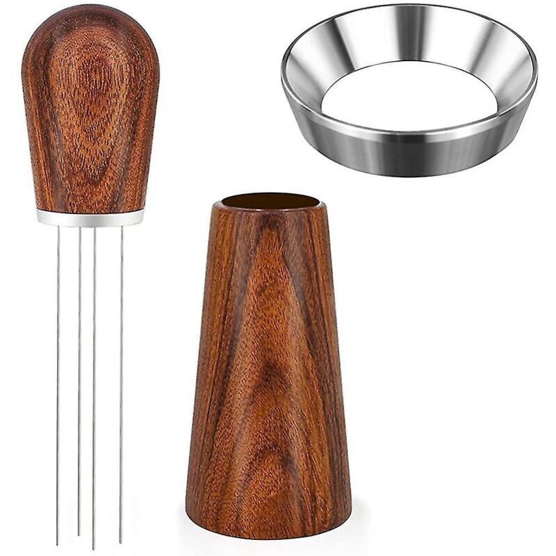 ZVD - Agitateur à café expresso, outil d'agitation de poudre de café compatible avec la distribution d'espresso, avec entonnoir de dosage d'espresso