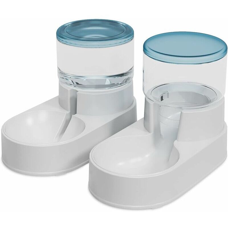 ZVD Automatischer Futter- und Wasserspender für Katzen und Hunde, ideal für präzises und bequemes Füttern, Futter- und Trinkautomat mit 2,0 l