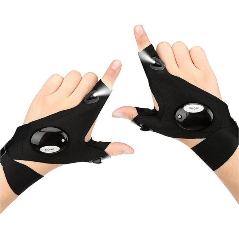 ZVD - Cadeau Homme, Gadget Insolite Utile Gants avec Lumière led ÉTanche avec Batterie Cadeau Original Homme pour Anniversaire FêTe des PèRes Camping