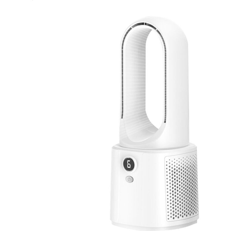 ZVD Flügelloser Ventilator für Schlafzimmer, Oszillierender Ventilator, SAF-Luftstromdesign, 6 Kühlmodi, Energieeffizient, Einstellbarer Timer,