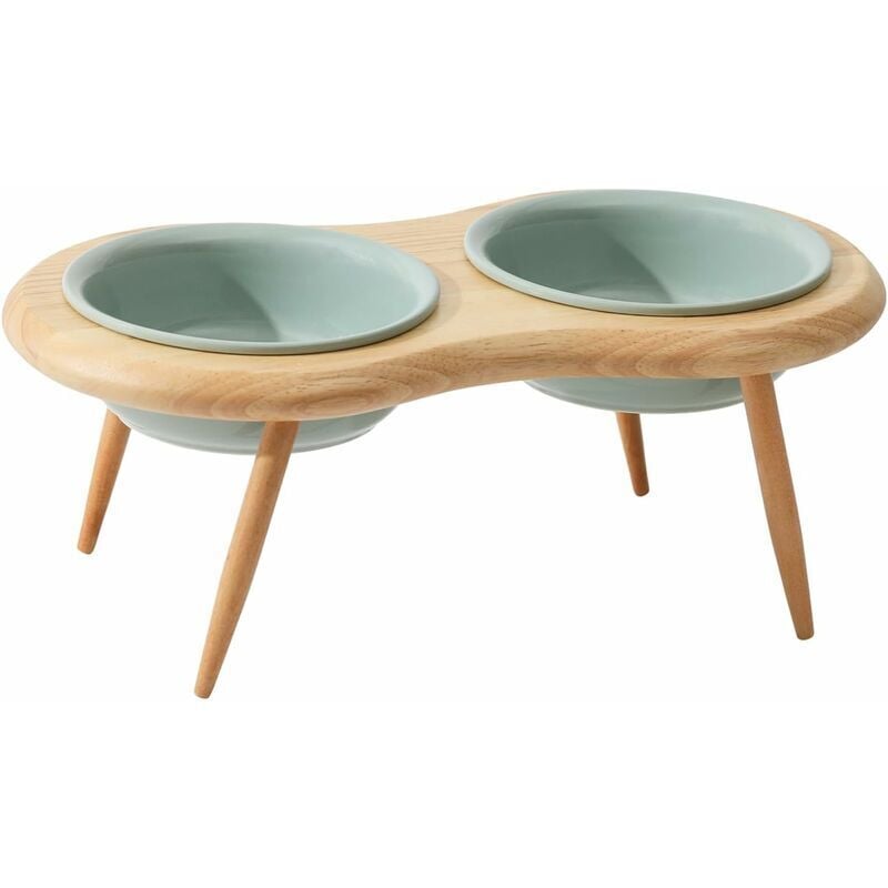 ZVD Keramik-Katzennapf, verstellbarer Katzenfutternapf, erhöhter und geneigter Katzennapf, Tierbedarf, geneigter und erhöhter Katzennapf (300