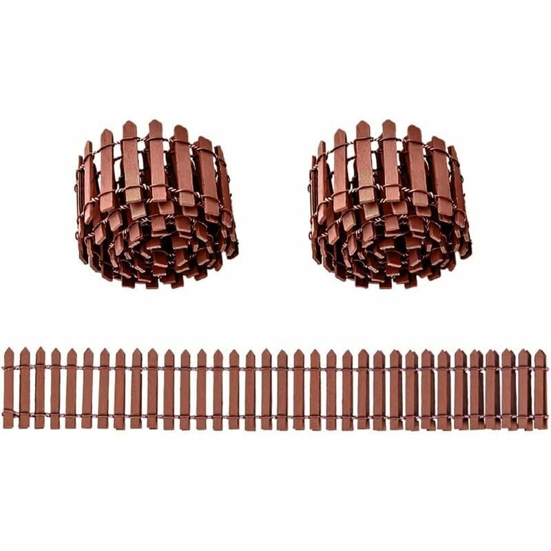 ZVD - Mini-Gartenzaun, 3 Stück, Garteneinfassung aus Holz, Miniatur-Gartenzäune, Mini-Holzzaun, flexibler Miniaturzaun, Garten-Mikrozaun für