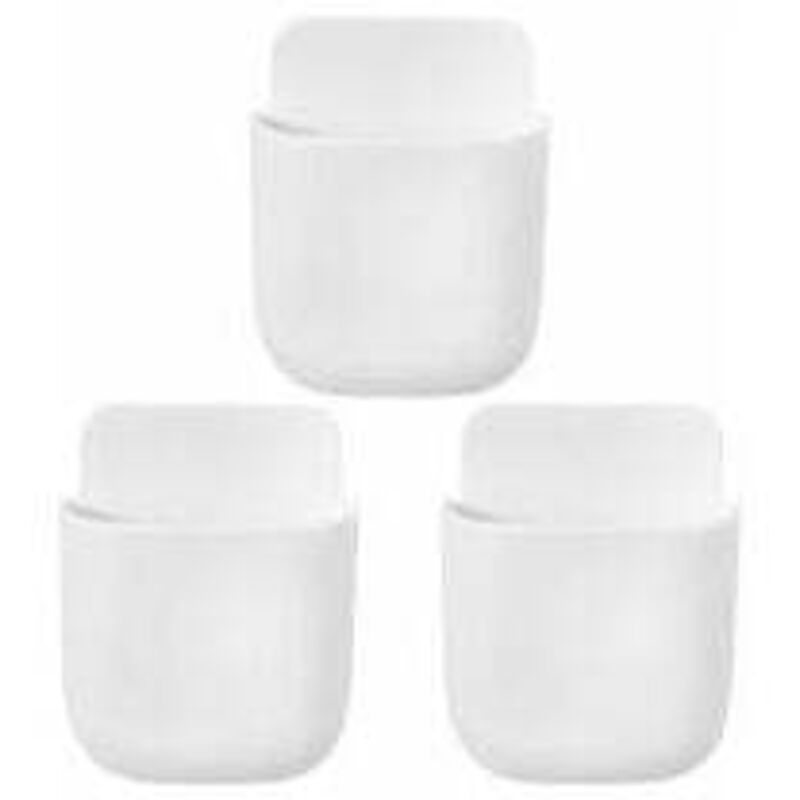 ZVD - Organisateur de support de télécommande 3 pièces organisateur mural organisateur multimédia boîte de rangement pour télécommande TV(blanc)