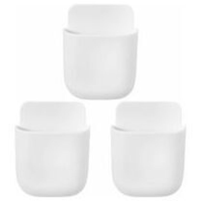 ZVD - Organisateur de support de télécommande 3 pièces organisateur mural organisateur multimédia boîte de rangement pour télécommande TV(blanc)