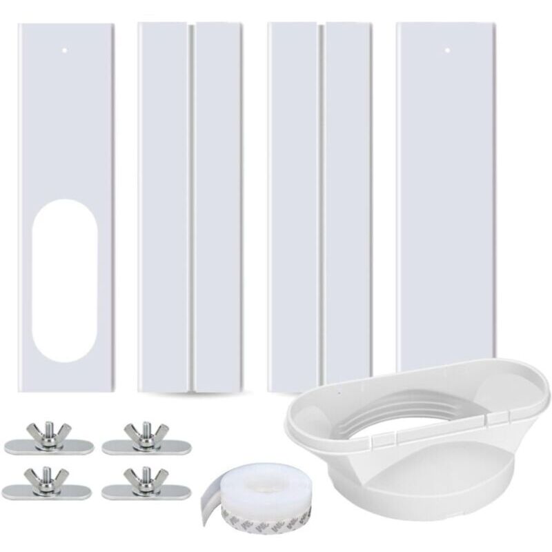 ZVD-Tragbares Klimaanlagen-Fenster-Kit, Klimaanlagen-Fensteradapter, versiegelte Platte, verstellbares Fenster für mobile Klimaanlage,