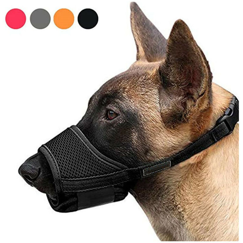 ZVD XL, Schwarz, Hundemaulkorb, Verstellbarer weicher Nylon-Hundemaulkorb, Anti-Bell-Anti-Biss-Maulkorb, Maulkorb für mittelgroße und kleine Hunde