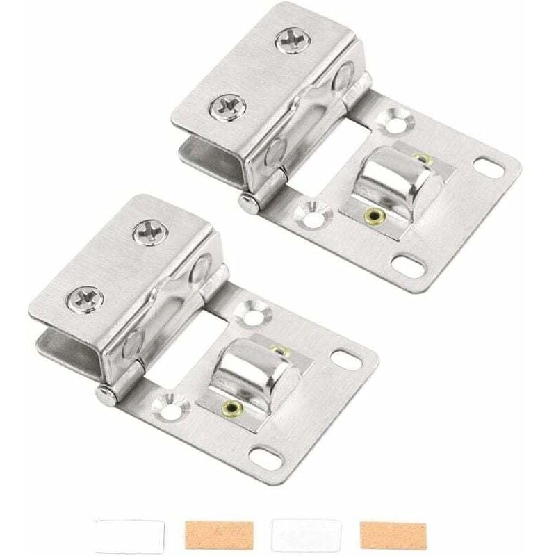 Zwei Sets Glastürscharnier, hochwertiges Klemmscharnier aus Edelstahl für Glastüren, für Badezimmer, Dusche, Schrank, Küche, Vitrine, Dusche, ohne