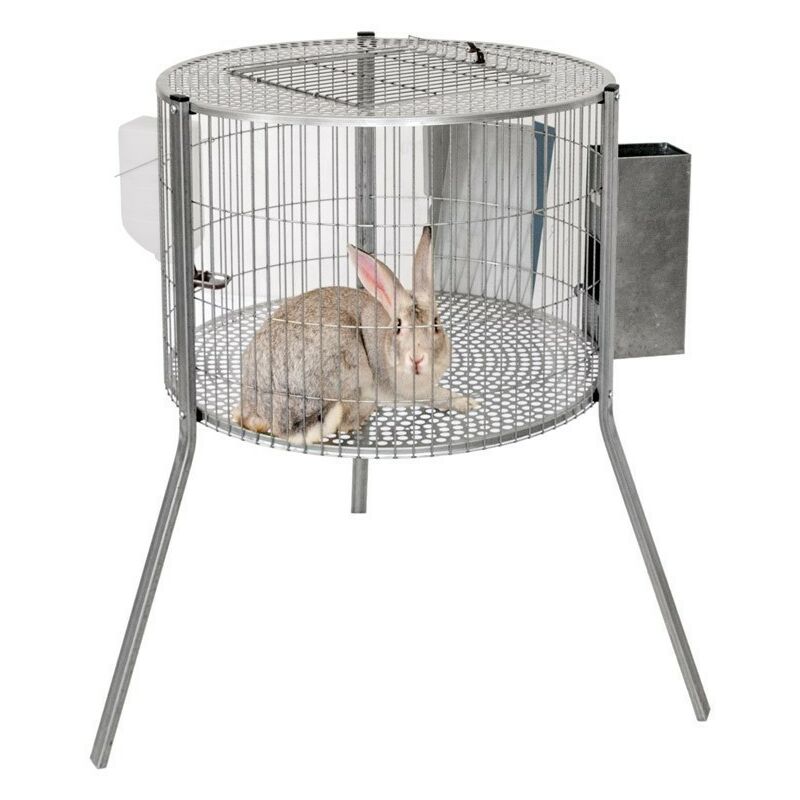 No Brand - Metallische Zylindrische Käfig für Männliche Kaninchen 69x69x15 cm Käfig für Fortpflanzung, Paarung und Zucht Widerstandsfäh