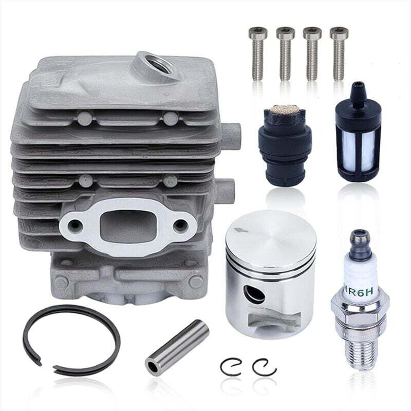 Zylinder-Kolben-Satz für Stihl Laubbläser BG56 BG56C SH56 SH56C BG86 BG86C BR200 SH86 SH86C SR200, Zylinder mit Kraftstofffilter, Zündkerze,