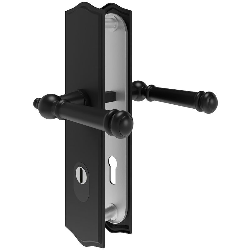 Ms Beschläge - Zylinderschutz Türbeschlag Messing Sicherheitsgarnitur Drücker/Drücker din 10/92