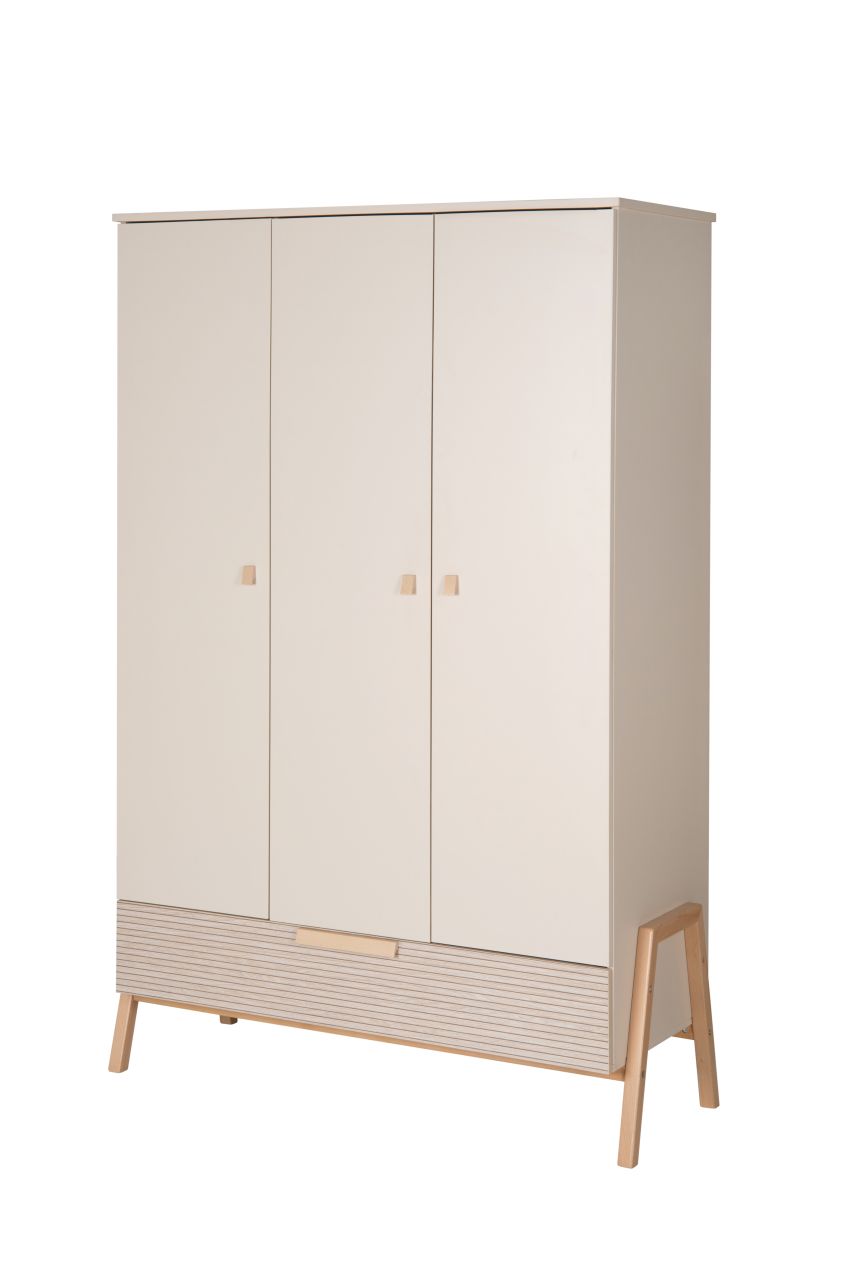 Kleiderschrank Wäscheschrank Kinderschrank mit 3 Türen 1 Schublade Schardt Happy