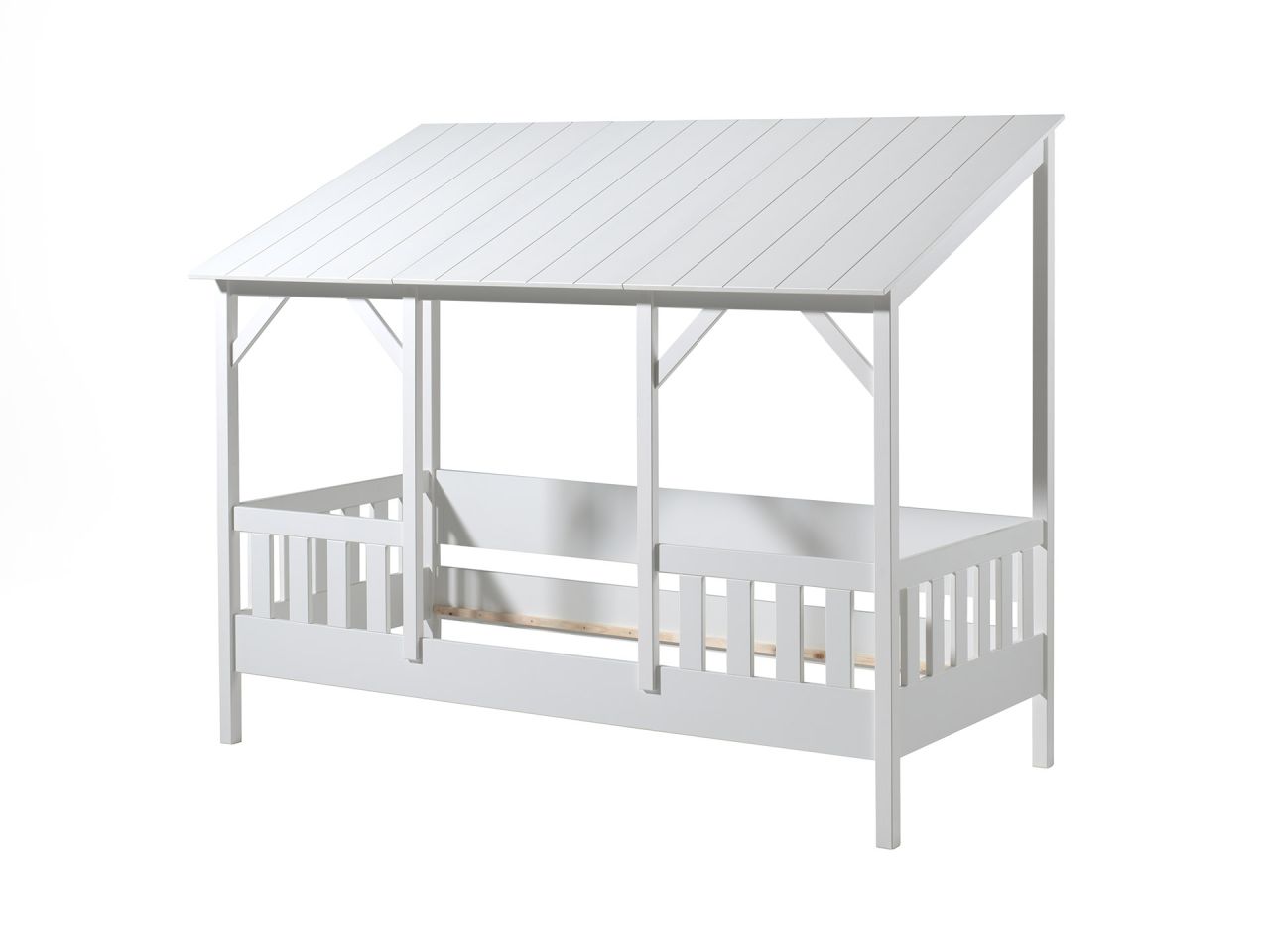 Vipack: Hausbett 90 x 200 - Spielbett Kinderbett Jugendbett - Weiß