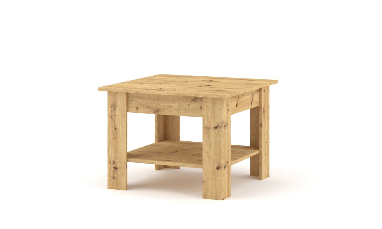 Couchtisch 67x67 Beistelltisch Wohnzimmertisch Sofa-Ablagetisch Artisan Eiche