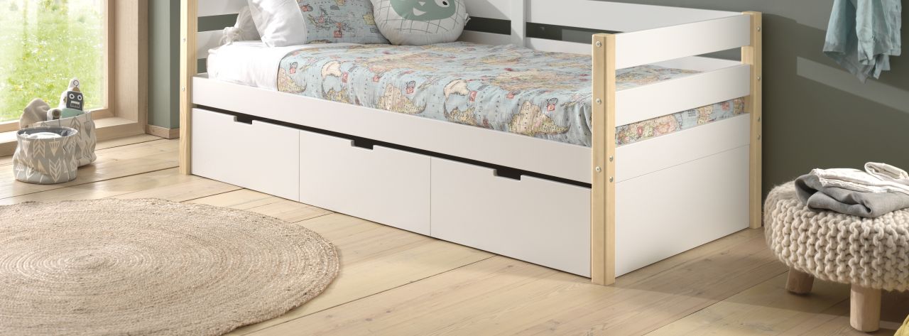 Bettschublade zum Bett 'Magrit'- 90x190 Stauraum Unterbettschublade