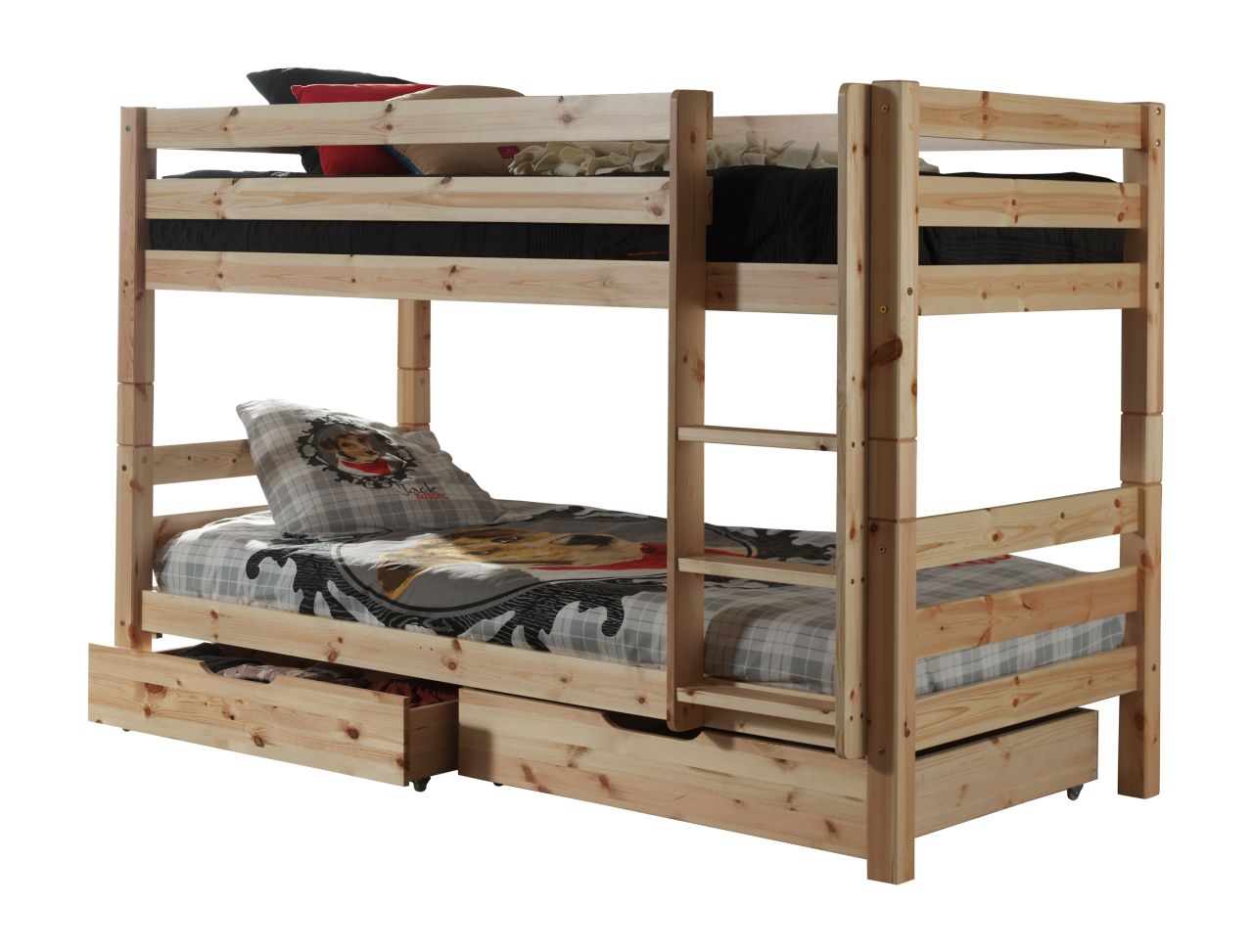 Etagenbett 90x200 Bettschublade Kinderbett Hochbett Spielbett Massivholz geteilt