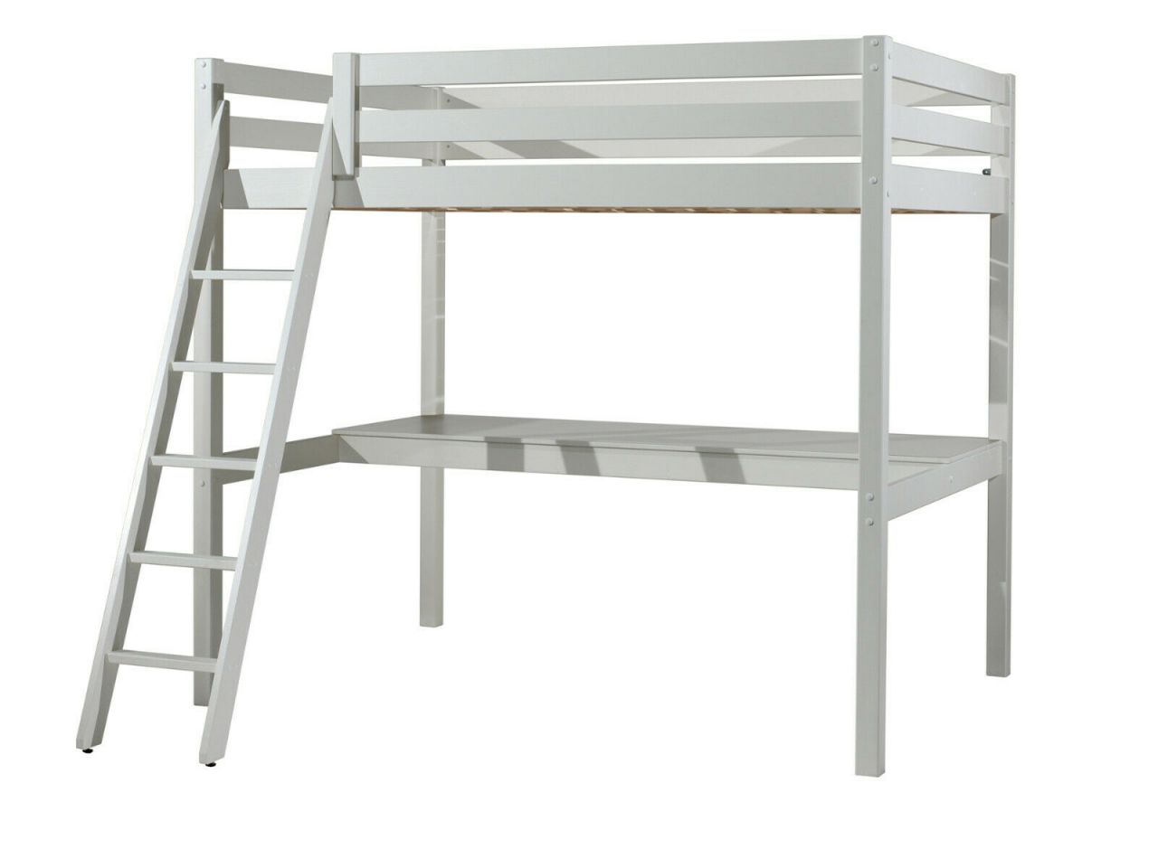 Vipack Hochbett Pino 140x200 und Schreibtischplatte-Kinder-/Jugendbett Spielbett