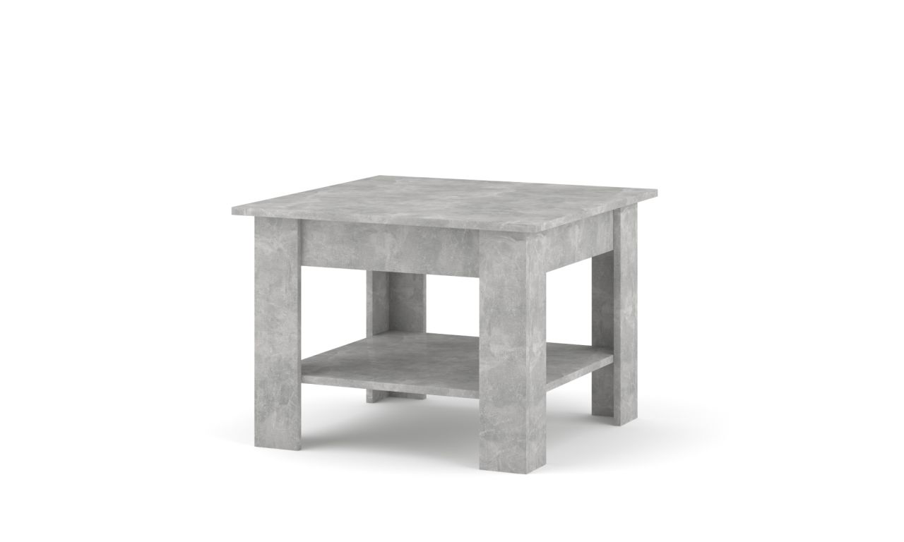 Couchtisch 67x67 Beistelltisch Wohnzimmertisch Sofatisch Ablagetisch Beton hell