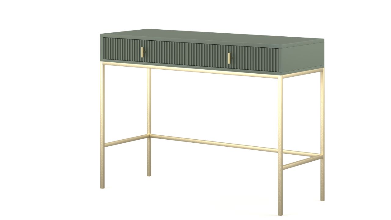 Schminktisch 104 Frisiertisch Konsolentisch Beistelltisch Schreibtisch Grün Gold