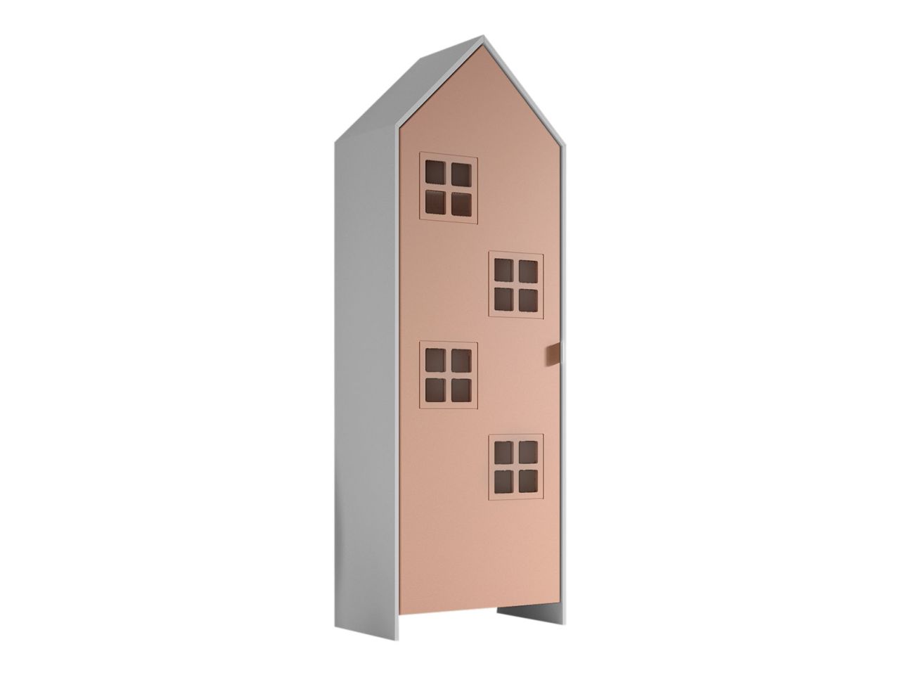 Schrank 1-türig 'CASAMI BRUGES' Jugendschrank Wäscheschrank Skandi Weiß / Pink