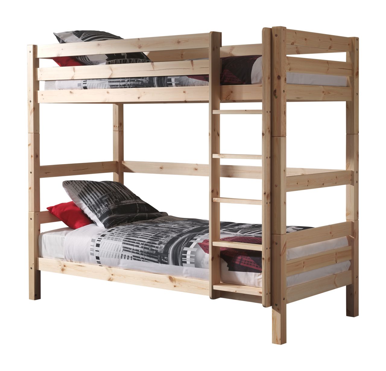 Etagenbett 90x200 cm Stockbett Kinderbett Hochbett Spielbett Massivholz geteilt