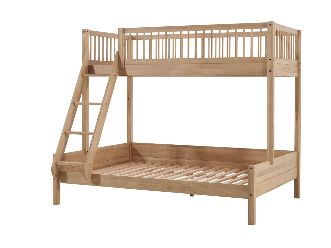 Etagenbett Familienbett 90x200 u.140x200 Elternbett Hochbett Eiche massiv geölt