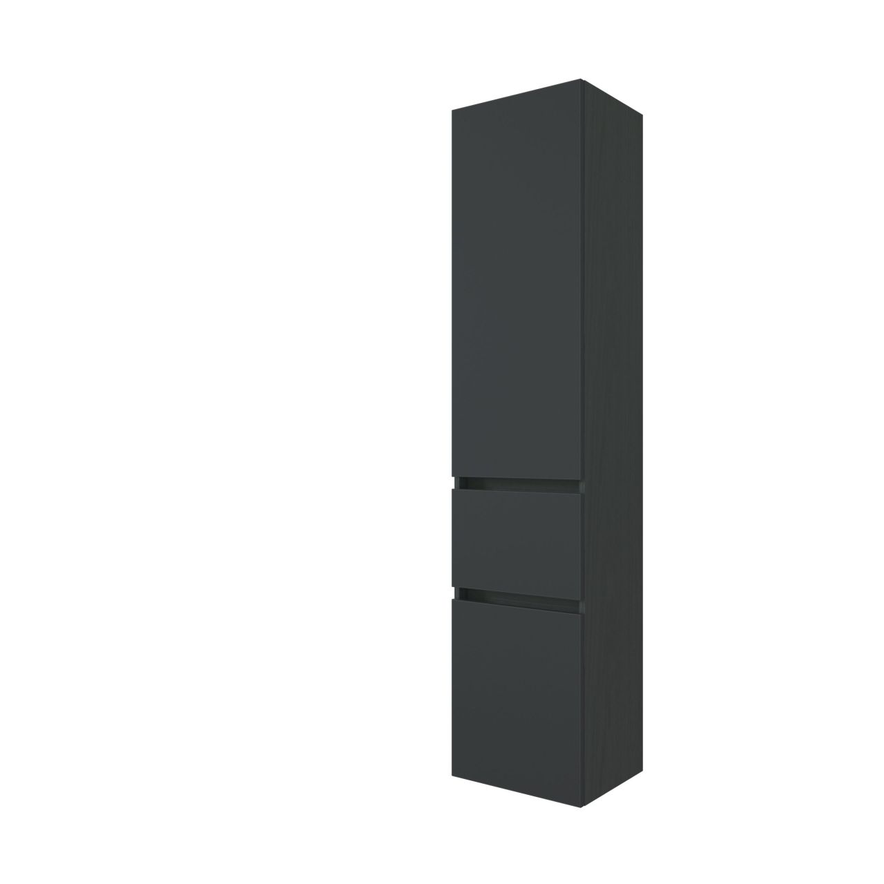 Held Hochschrank 40x180x35 Badschrank Seitenschrank Badmöbel mattgrau/graphit