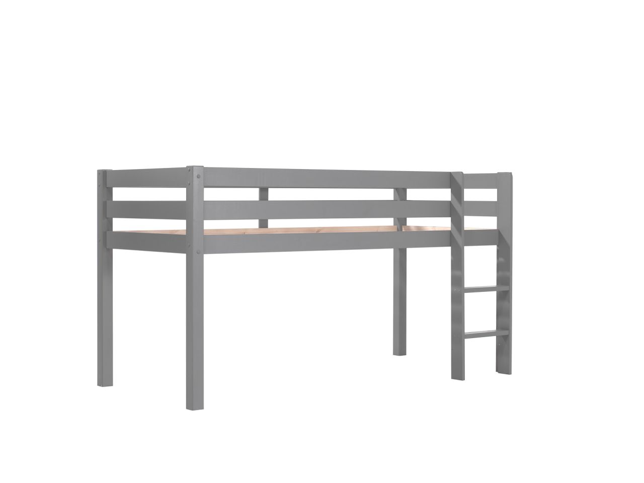 Vipack: Spielbett Pino 90 x 200 - Kinderbett Hochbett Jugendbett Hausbett- Grau