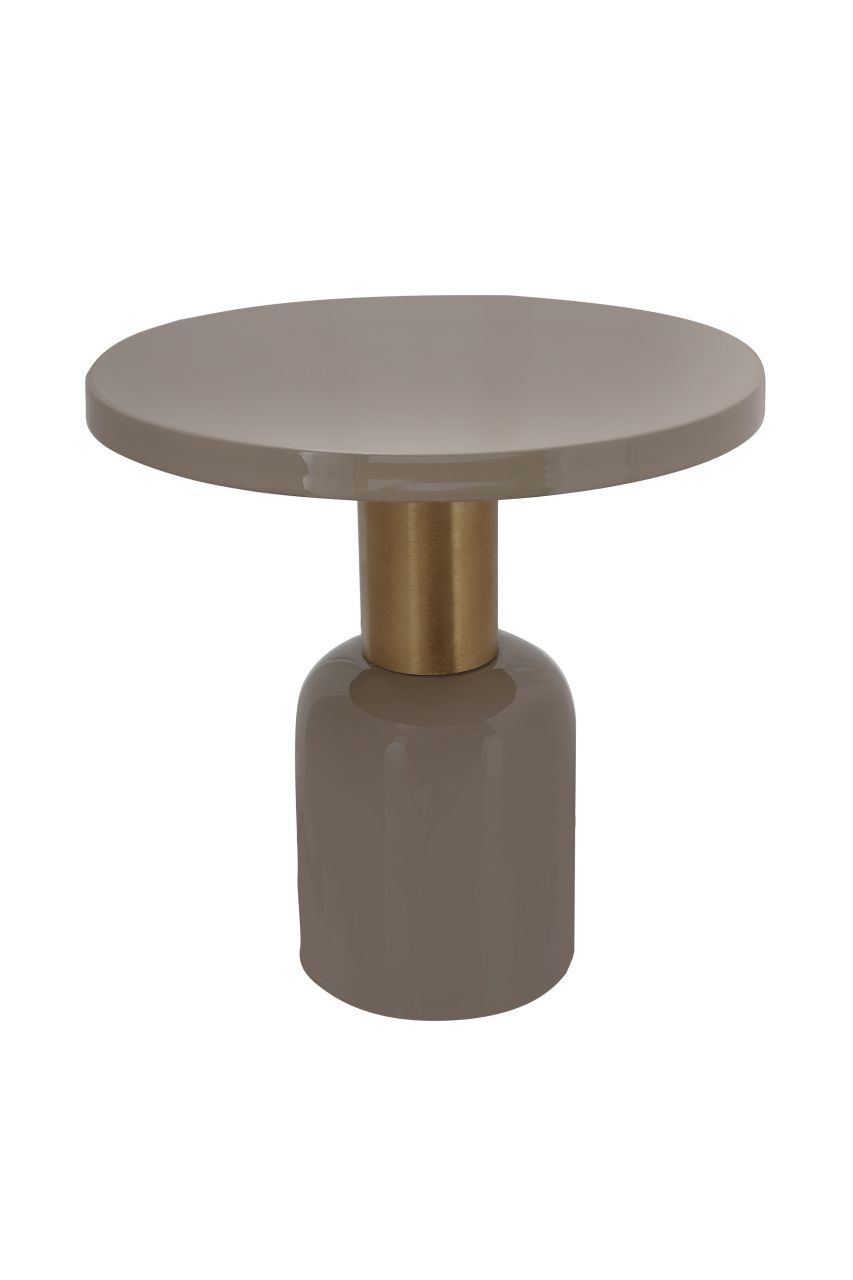 Beistelltisch Couchtisch Nachttisch Metall gold design retro rund Tabletttisch