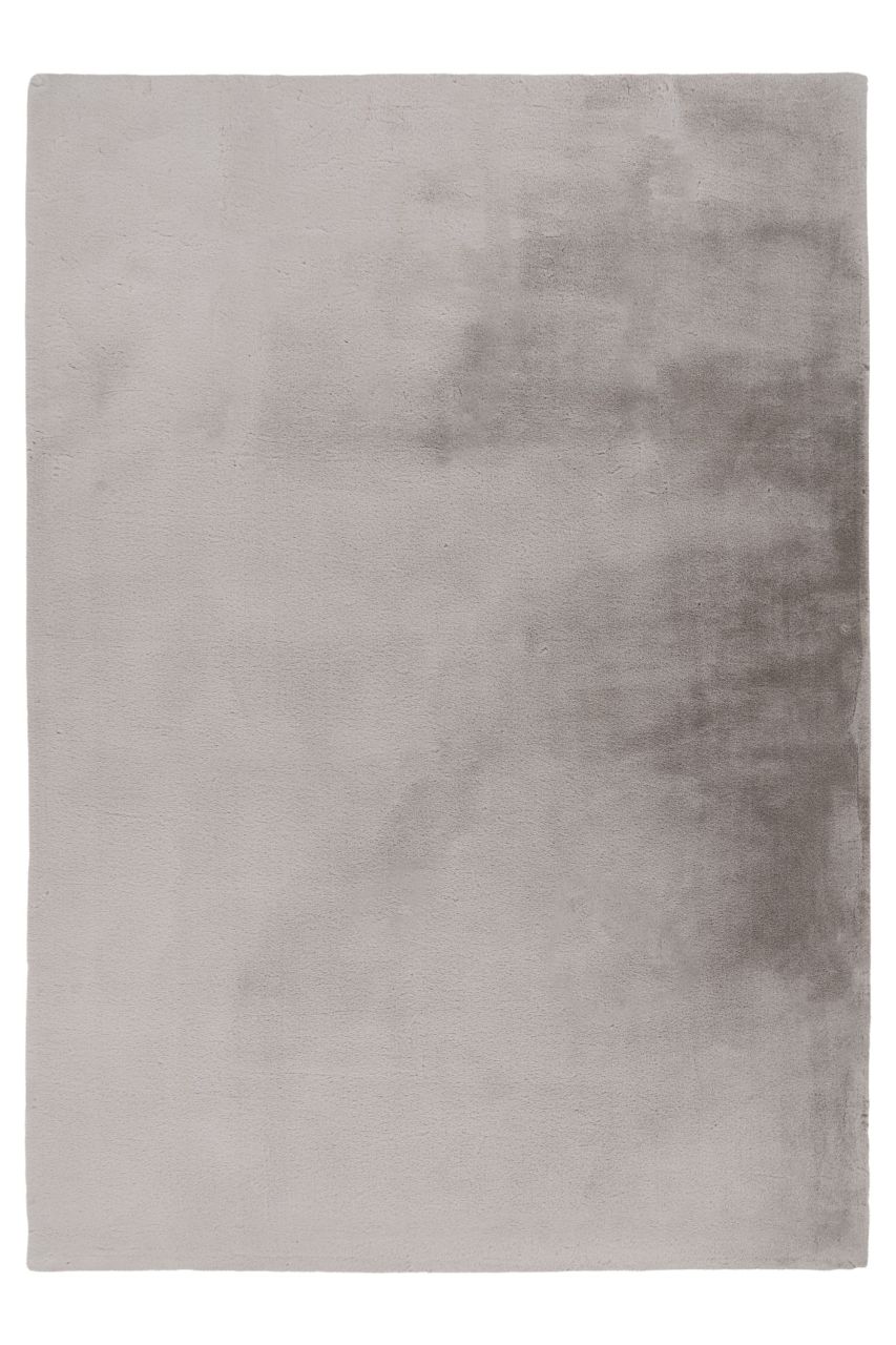 Teppich Höhe 23 mm Hochflorteppich rechteckig Silber Wohnzimmer 4 Größen