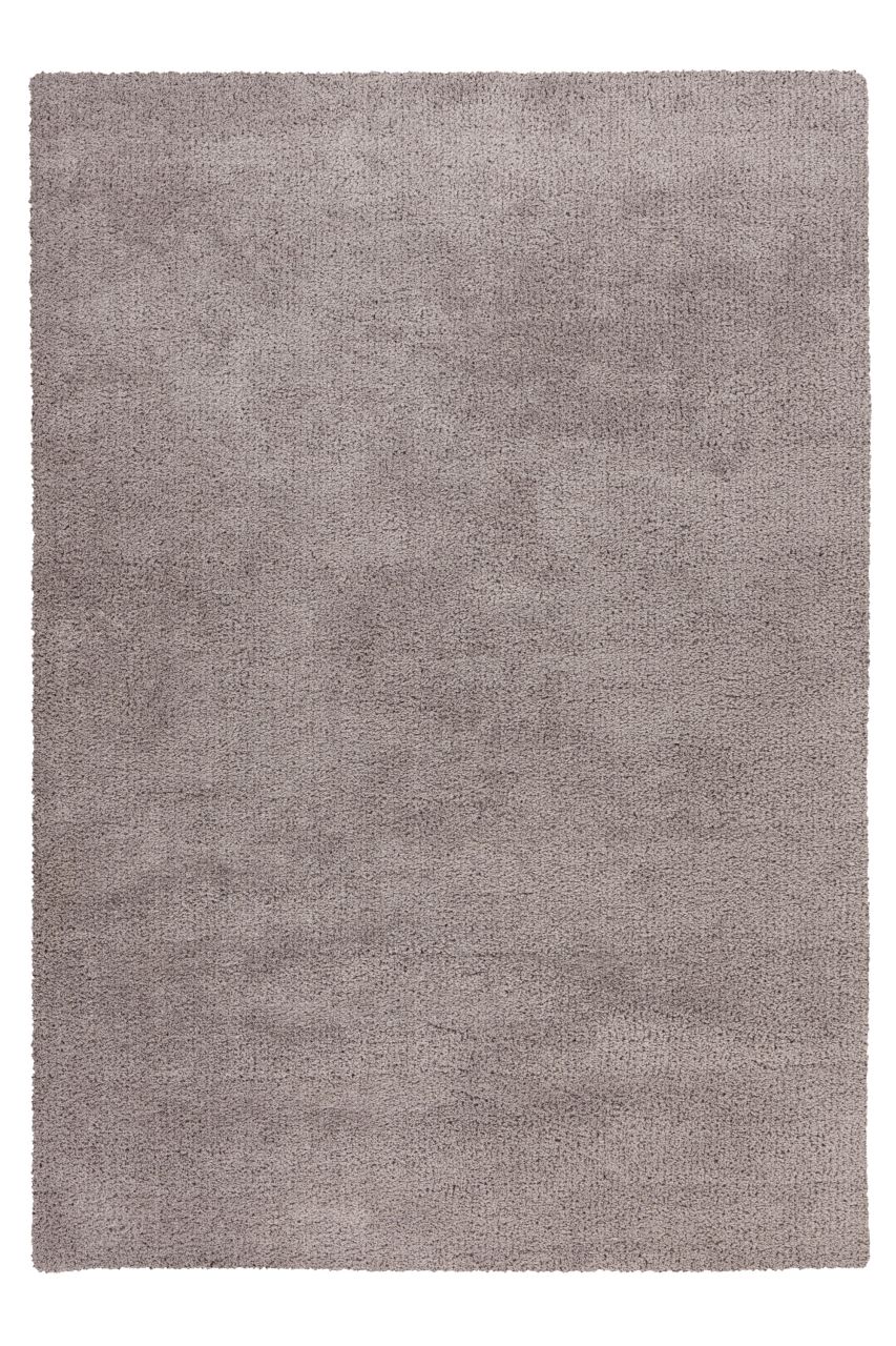 Teppich Höhe 30 mm Hochflorteppich rechteckig Silber Wohnzimmer 4 Größen
