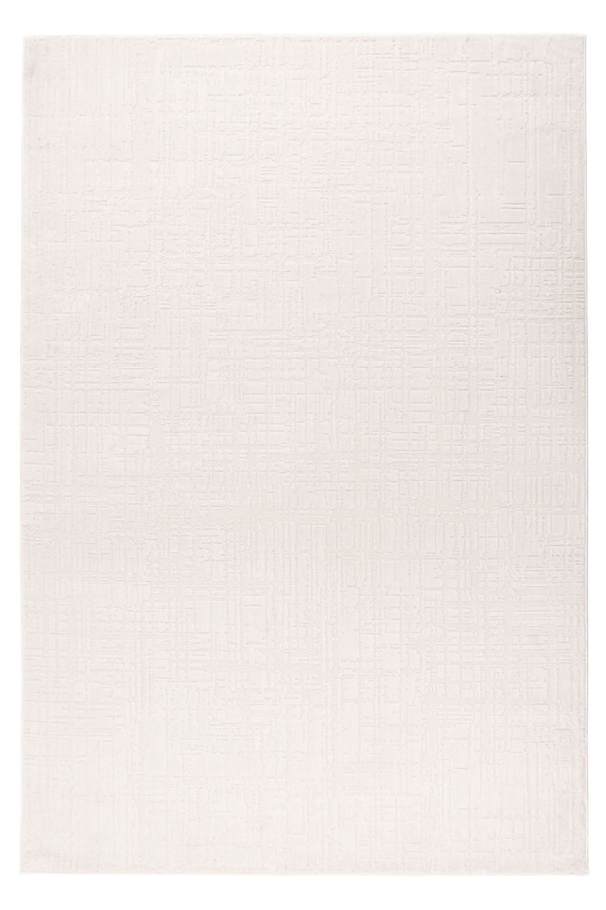 Teppich Höhe 11 mm robuster Kurzflor rechteckig Elfenbein 4 Größen