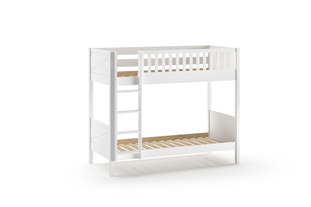 Etagenbett Stockbett Kinderbett 90x200 Weiß Holz Hochbett Bettschublade Möbel