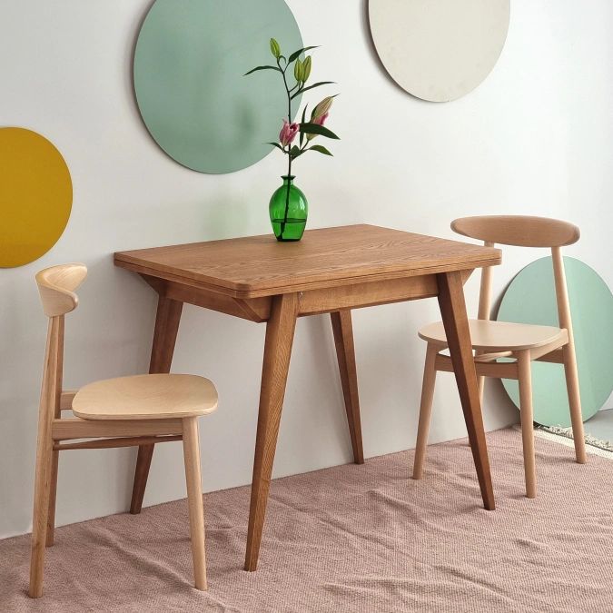furnierter Esszimmertisch 65x90 (130x90) ausziehbar Tisch Küchentisch Wohnzim...